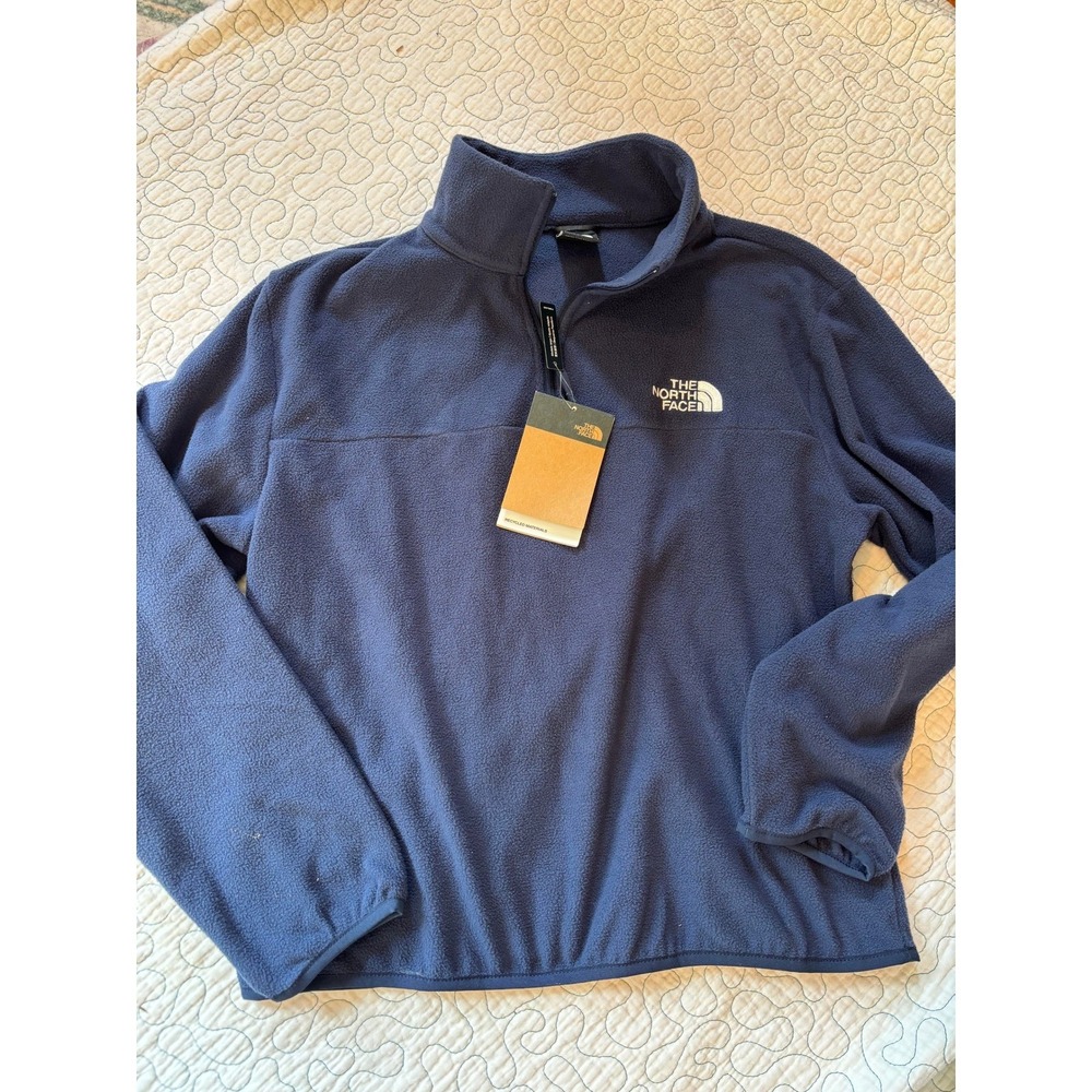 The North Face Womens Anchor QZ Fleece Pullover Summit Navy Size Small